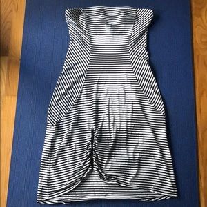 Black and white Striped Mini Dress